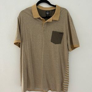 Volcom striped polo